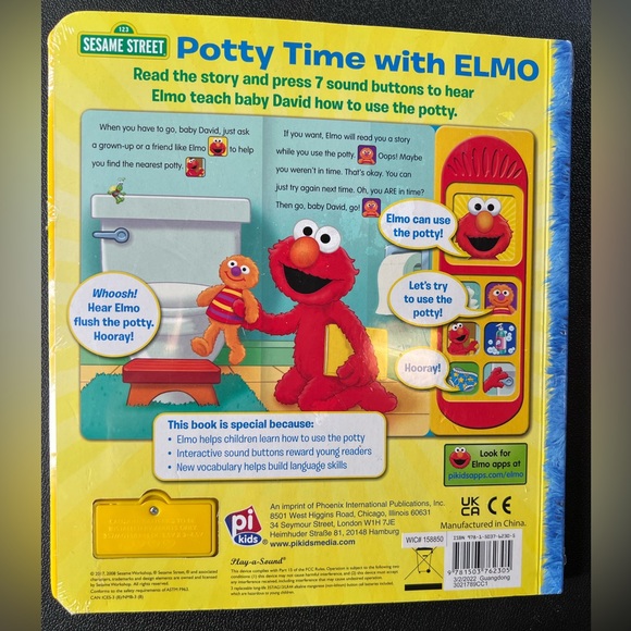 Sesame Street Potty Time with Elmo Potty Training Sound Book New Sealed - Picture 2 of 2